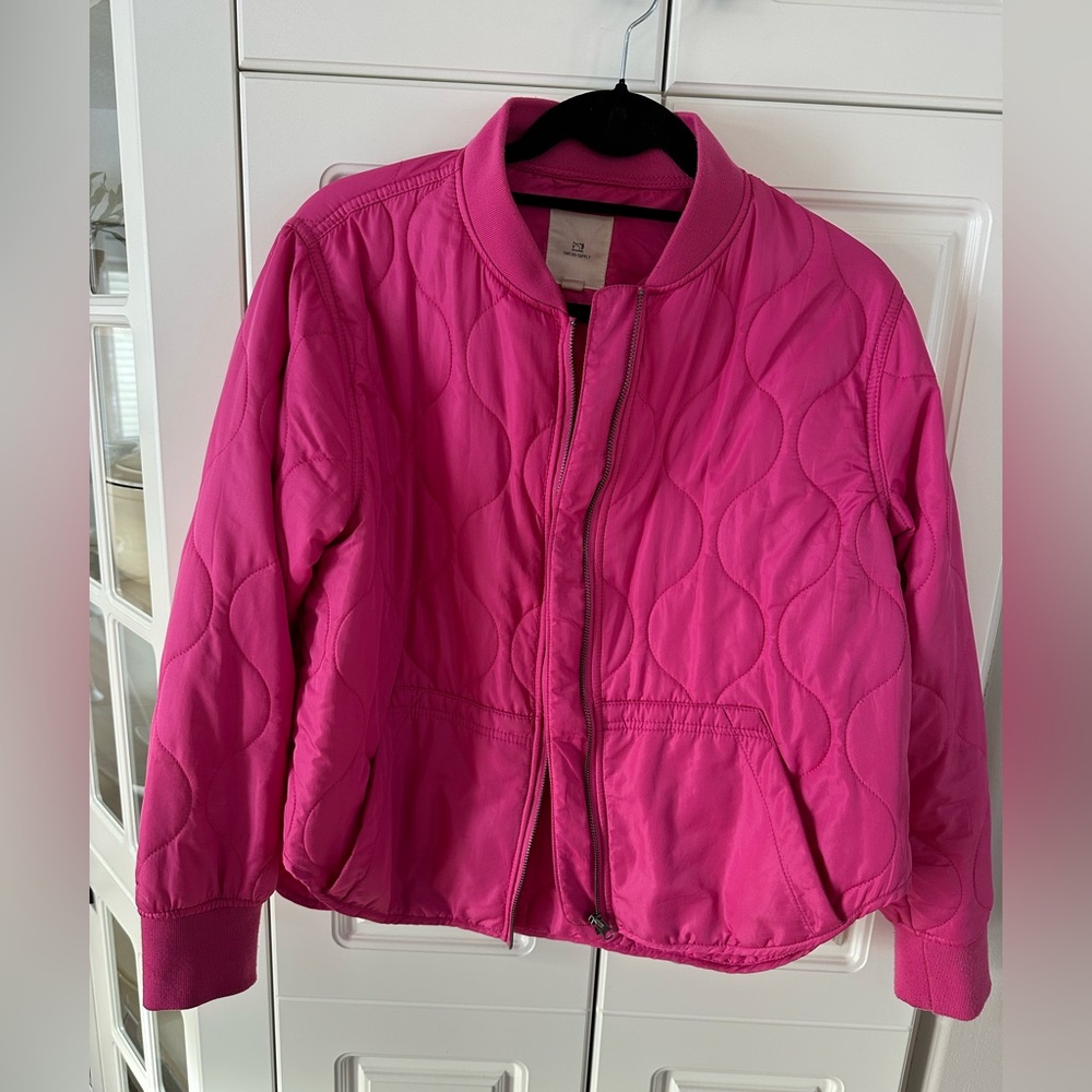 Thread & Supply pink bomber jacket